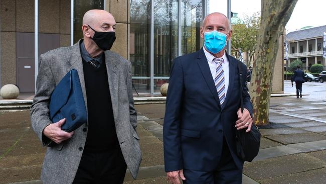 Chris Dawson (right) leaves the Supreme Court of New South Wales in Sydney with his brother Peter Dawson. Picture NCA Newswire/ Gaye Gerard