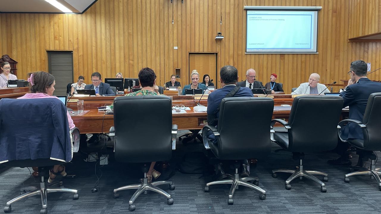 Townsville City Councillors meet to hand down the 2023-24 Budget. Picture: Leighton Smith.