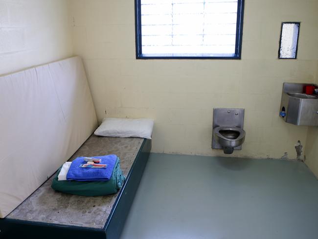 When prisoners “double up”, one often lies on a mattress on the floor, or in bunks. Picture: Chris McCormack