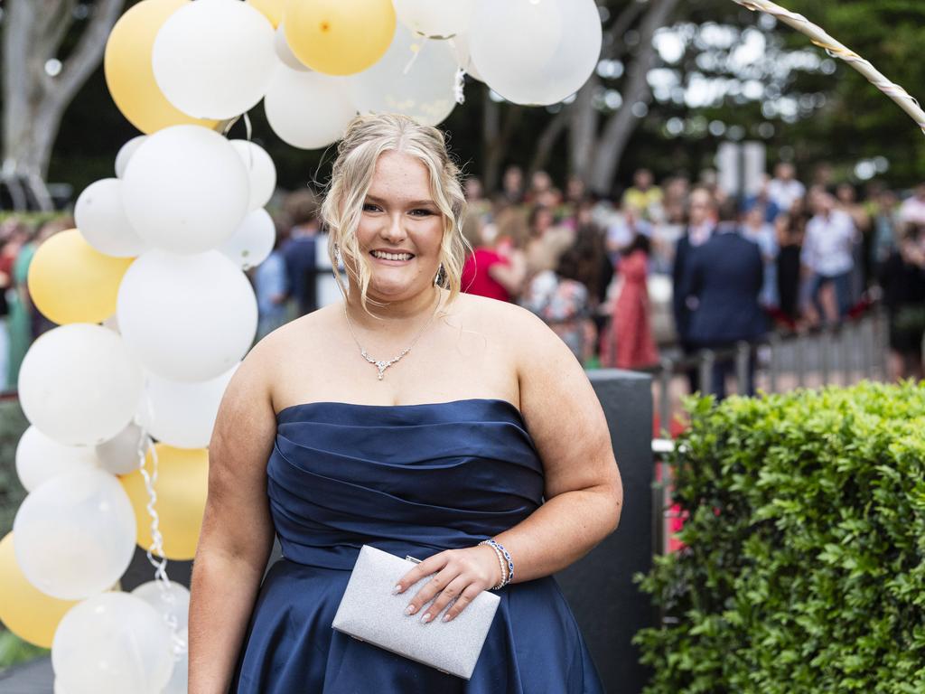 Laura Brereton at Centenary Heights State High School formal at Picnic Point, Friday, November 15, 2024. Picture: Kevin Farmer