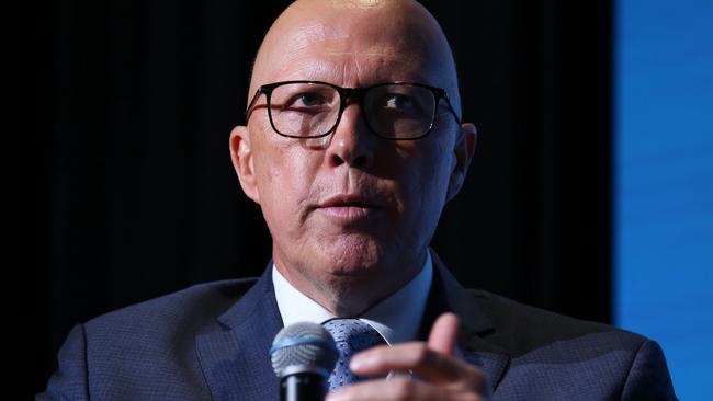 Peter Dutton during at Q&amp;A session after his keynote address. Picture: News Corp