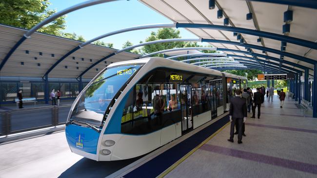 What the Brisbane metro is expected to look like.