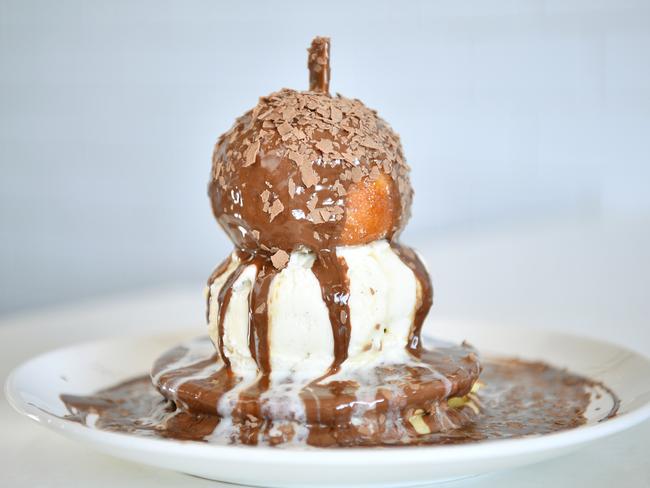 A Nutella pancake dish at Tella Balls Dessert Bar. Picture: AAP Image/Joel Carrett