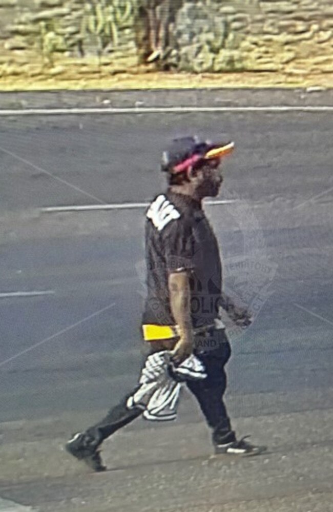 Police believe a man captured on CCTV footage can assist with their inquiries into an alleged flashing in Alice Springs. Picture: Supplied.