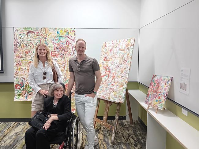 Wendy with her son James (right) and daughter SImone (left) at the exhibition.