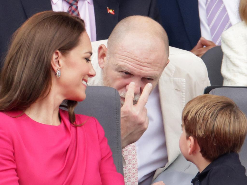 Uncle Mike was clearly seated behind little Louis for a reason. Picture: Chris Jackson/WPA/Getty Images