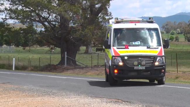 Police and fire crews were called to the flaming crash site. Picture: TNV