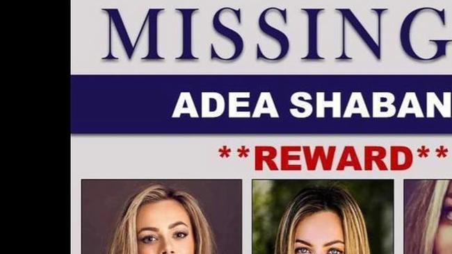 A missing poster for Adea Shabani, whose murder is the subject of the true crime podcast, To Live and Die in LA.