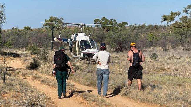 Northern Territory Police rescued two hikers off the Larapinta Trail, just out of Alice Springs, in August 2024. Picture: Northern Territory Police