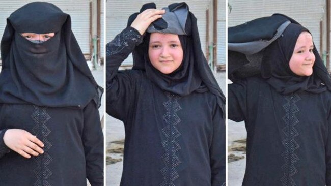 If little girls like this one in Syria are wearing hijabs or burkas in Australian playgrounds to protect their modesty from the eyes of men, then we have a serious problem. (Pic: Supplied)