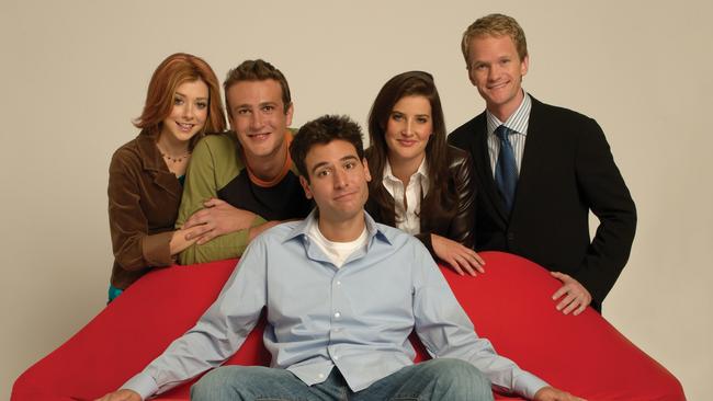 Alyson Hannigan, Jason Segel, Josh Radnor, Cobie Smulders, Neil Patrick Harris from How I Met Your Mother. Picture: Monty Brinton/CBS