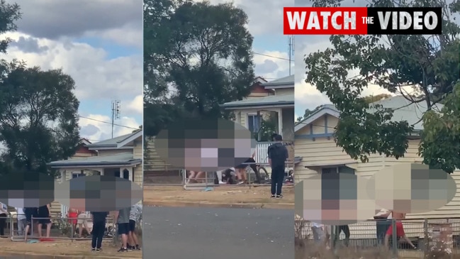 Kingaroy street brawl captured on camera