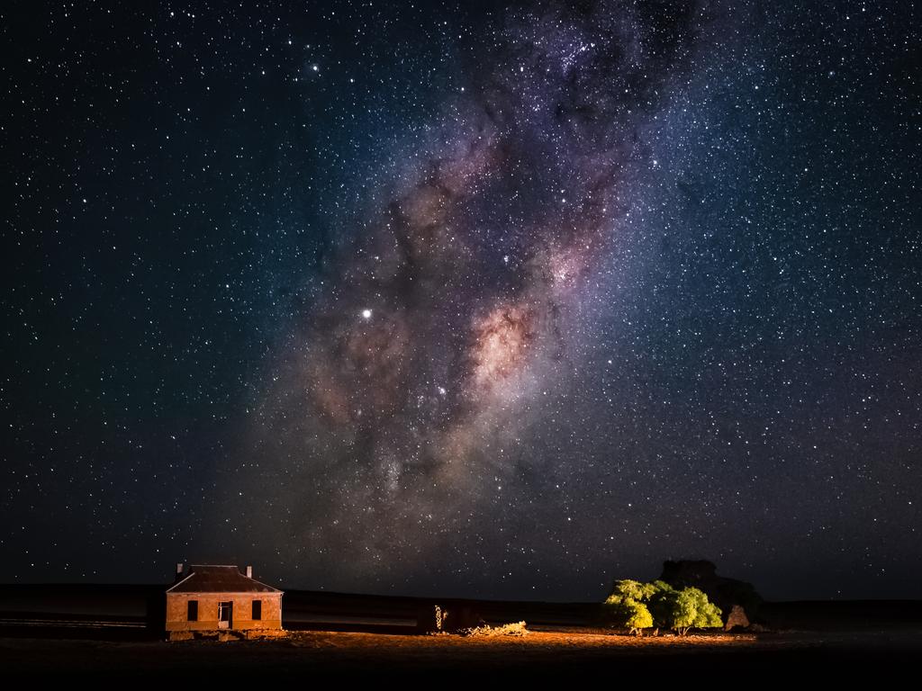 Matthew Orr’s image Diesel and Stardust is part of the Shimmer photography festival in the Onkaparinga council region. It recaptures the farm house at Burra featured on the cover of Midnight Oil’s 1987 album Diesel and Dust.