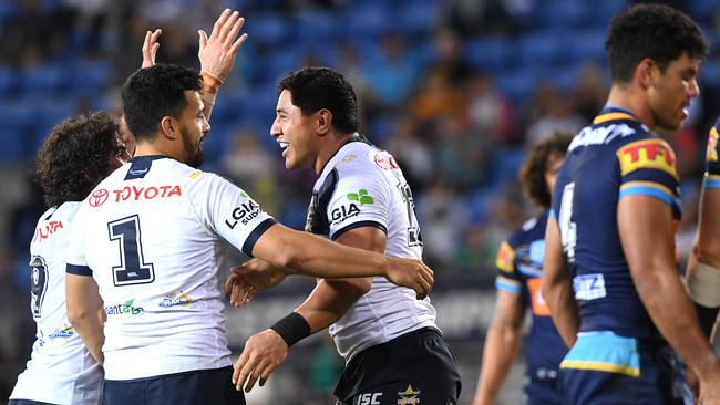 Jason Taumalolo scored the Cowboys’ only try of the contest. Picture: AAP Image