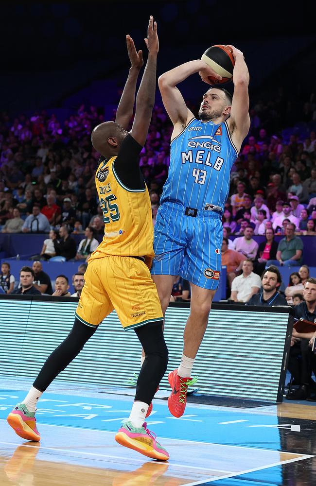 Chris Goulding puts up a shot for Melbourne United. Picture: Getty Images