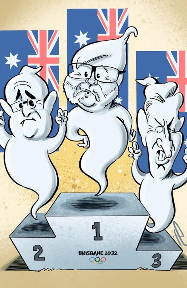 The three misery ghosts who could all podium in Brisbane 2032, Kevin Rudd, Malcolm Turnbull and John Hewson