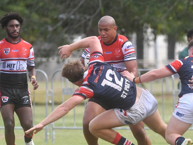 Kirwan State High School hosts St Patrick's College, Mackay, in round 1 of the 2025 Aaron Payne Cup. Picture: Evan Morgan