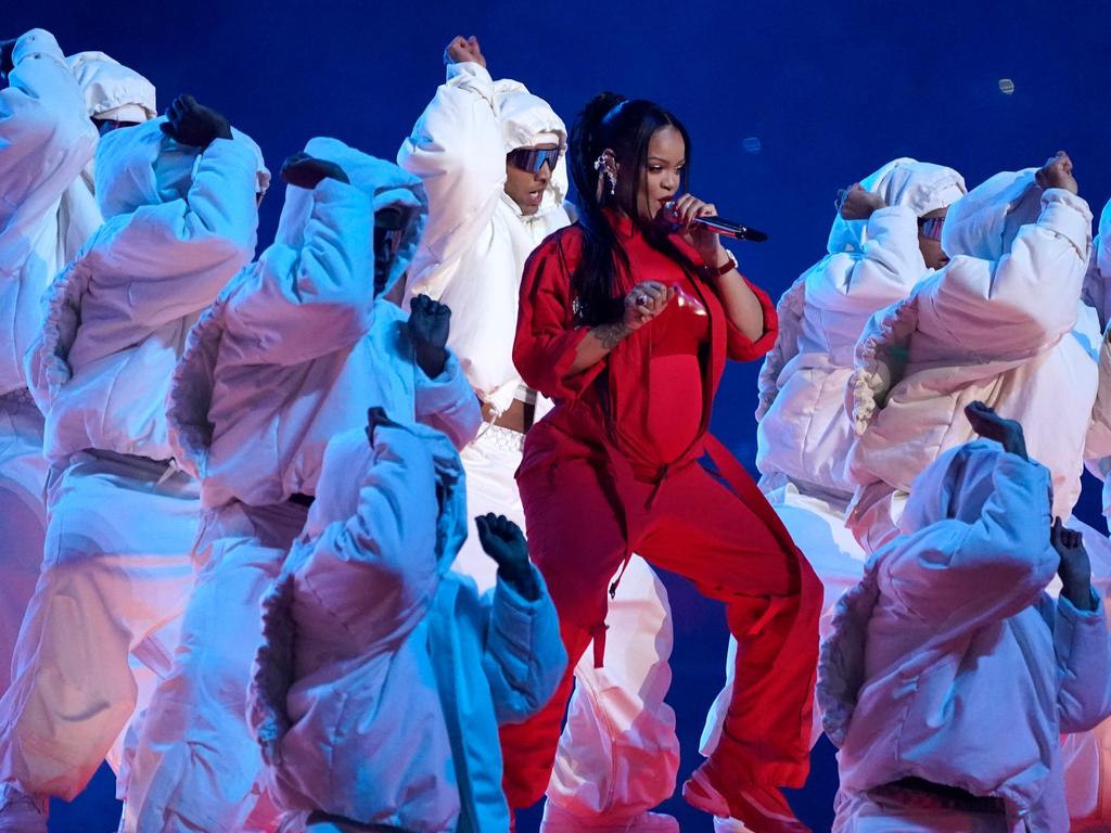 Rihanna performs during the halftime show of Super Bowl 2023 between the Kansas City Chiefs and the Philadelphia Eagles in Arizona. Picture: Timothy Clary/ AFP