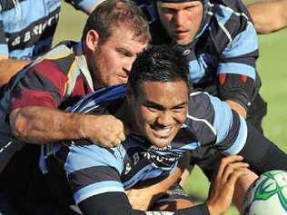 Maroochydore left-centre Laina Matautia barges over for a try at Cotton Tree Oval. Picture: WARREN LYNAM