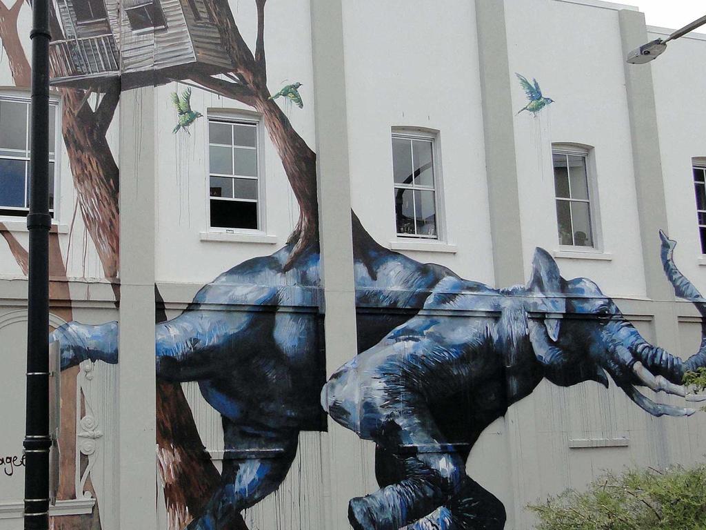 Fintan Magee has created Street Art all over the world. This piece is in Toowoomba. Source: facebook