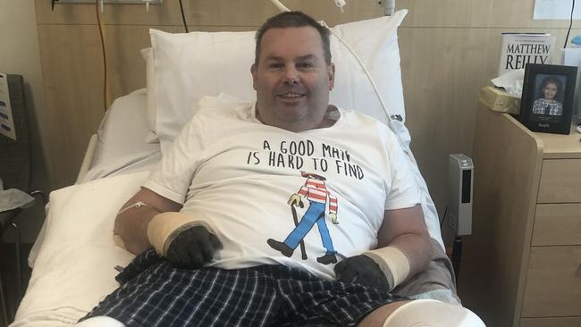 Jason 'Buddy' Miller of Queenscliff is facing the amputation of his feet and hands after a battle with sepsis. Picture: Supplied.