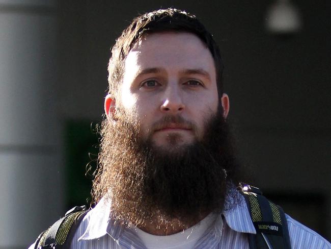 Radical Islamic preacher Musa Cerantonio arrives at Melbourne Airport after being deported from The Philippines.