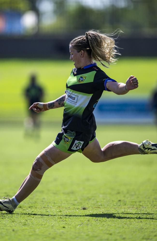 Victoria Alley playing for the Palmerston Raiders in the 2024 NRL NT season. Picture: NRL NT / Patch Clapp