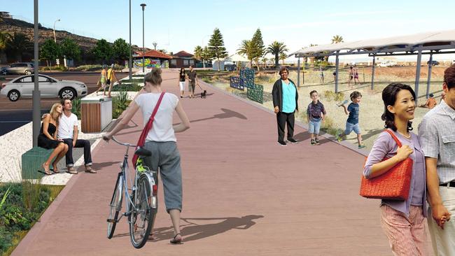 The improved boardwalk planned in Whyalla Council’s overhaul of its foreshore. Picture: Supplied