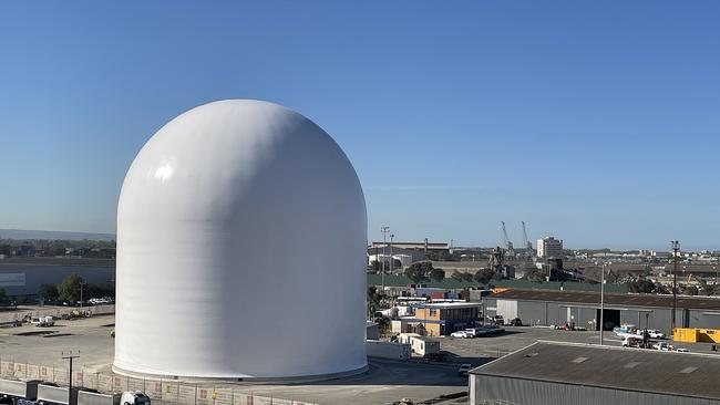 The dome was inflated only last week. Picture: Hallett Concrete