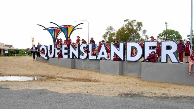 Queenslander sign at Wallangarra on the border. Picture: Southern Downs Regional Council