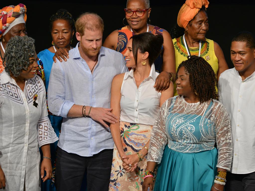 The new video is the first time the couple have been seen together since their tour of Colombia in August. Picture: Getty Images.