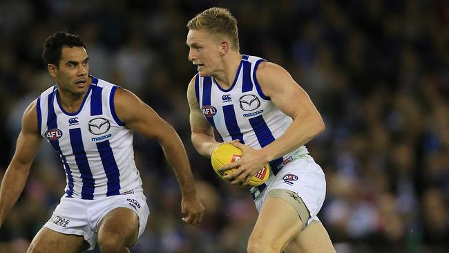 Jack Ziebell on the attack for the Roos. Picture: Wayne Ludbey