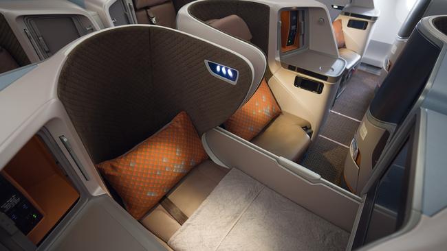 Singapore Airlines business class on the Airbus A350-900