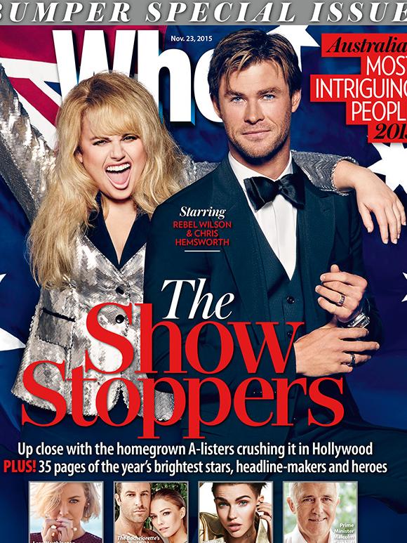 Rebel Wlson and Chris Hemsworth star on the cover.