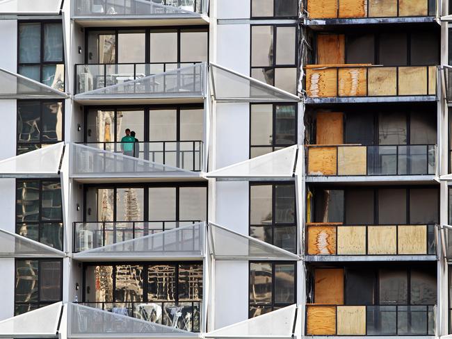 Lacrosse Tower in Docklands where developers used flammable cladding, causing a fire which was started by a cigarette butt.