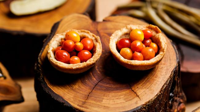 In a pickle: Diamond tomato tart as part of the selection of snacks