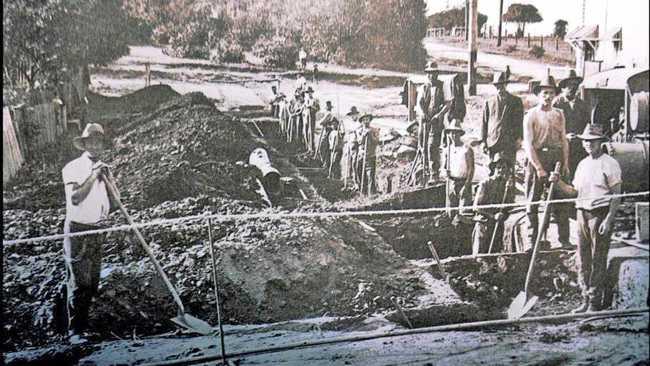 PIPE POWER: Lismore's sewerage started following a typhoid epidemic in 1892 and the area was gazetted as a sewerage district in 1901. But the Department of Works was slow and in May 1905, the plague broke out in Lismore, and by July 1906, Lismore's network of clay sewerage pipes was complete. Picture: Supplied