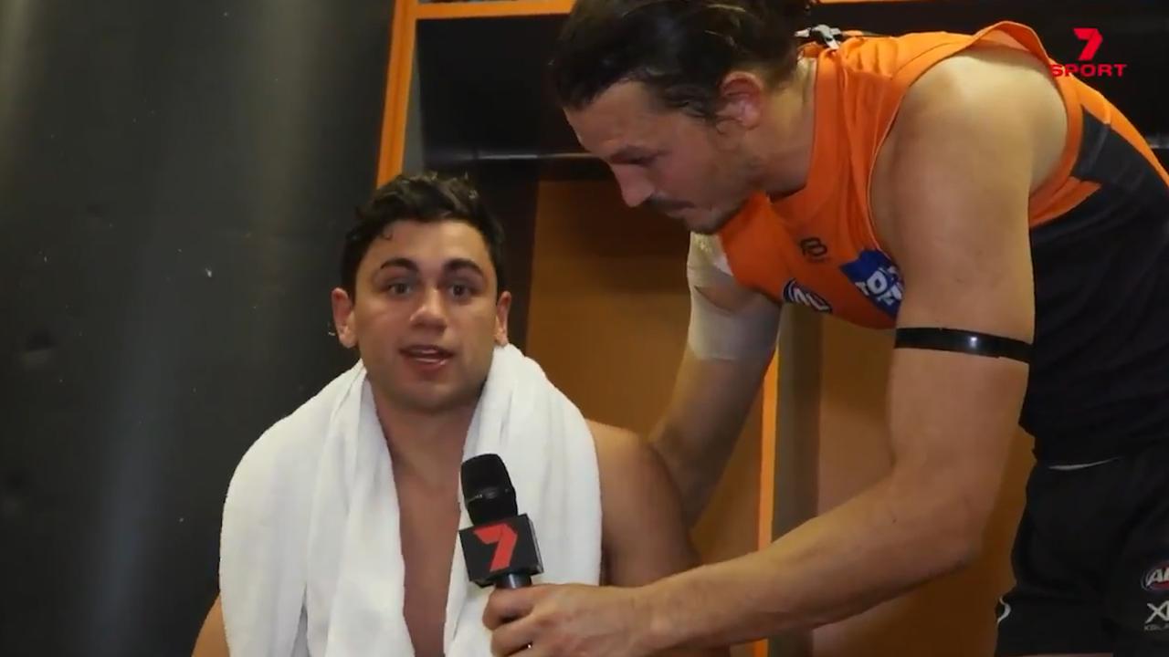 Tim Taranto gave a colourful post-game interview with Phil Davis.