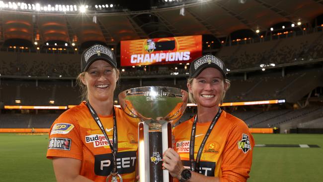 Perth has a tough choice to make between Sophie Devine (pictured left) and Marizanne Kapp which could decide if it is a title contender. Picture: Paul Kane/Getty Images.