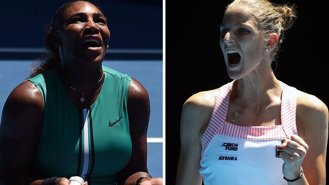 Karolina Pliskova defeated Serena Williams in an epic Australian Open quarter-final. Picture: Getty Images/AFP