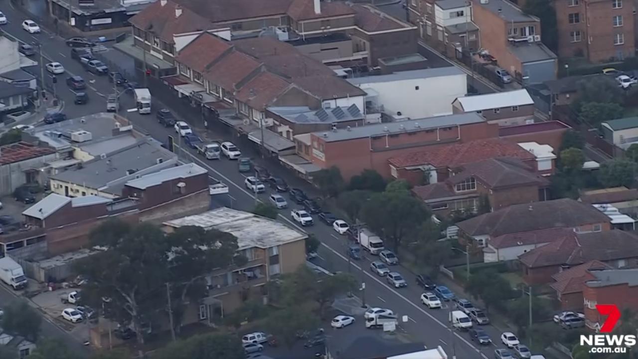 Last week's discount caused a traffic jam in Punchbowl. Picture: 7News