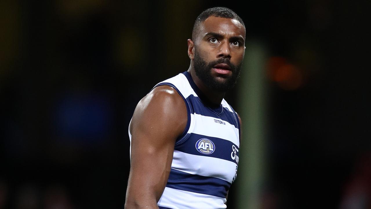 Esava Ratugolea of the Cats. Picture: Jason McCawley/AFL Photos/via Getty Images