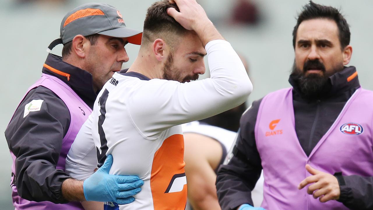 Stephen Coniglio won’t play for the Giants in their preliminary final against Collingwood.