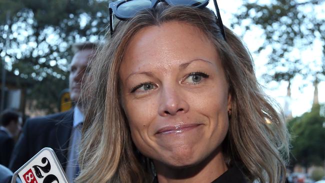 27/04/15 Darling Point, NSW Â© Andrew Murray Bianca Rinehart leaving the Federal Court with her legal team