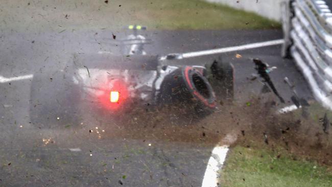 Valtteri Bottas topped F1 Practice 3 in Japan despite this crash.