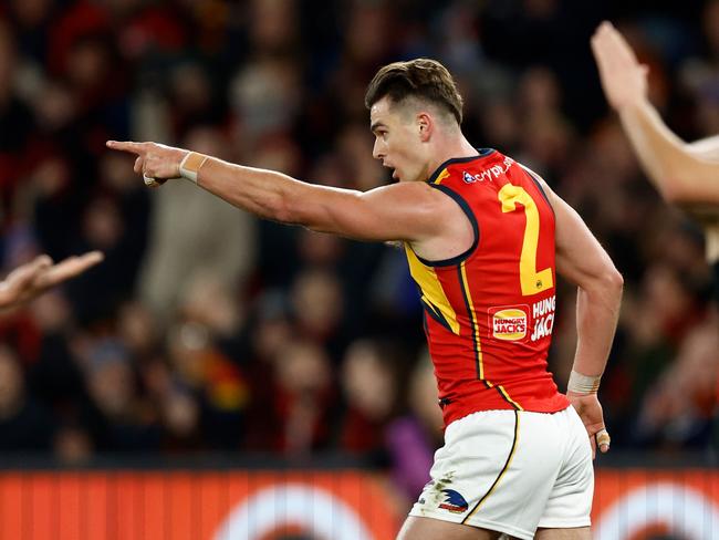 Ben Keays has stood up for the Crows in the past month after questionable form early in the year. Picture: Michael Willson/AFL Photos via Getty Images.