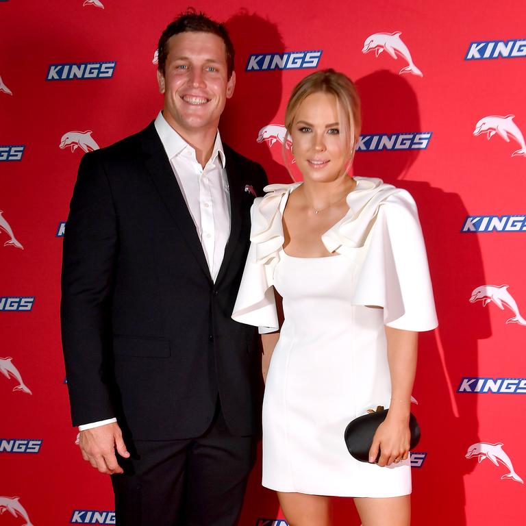 Jarrod Wallace and Shannon Wells Dolphins season launch red carpet Friday February 3, 2023. Picture, John Gass