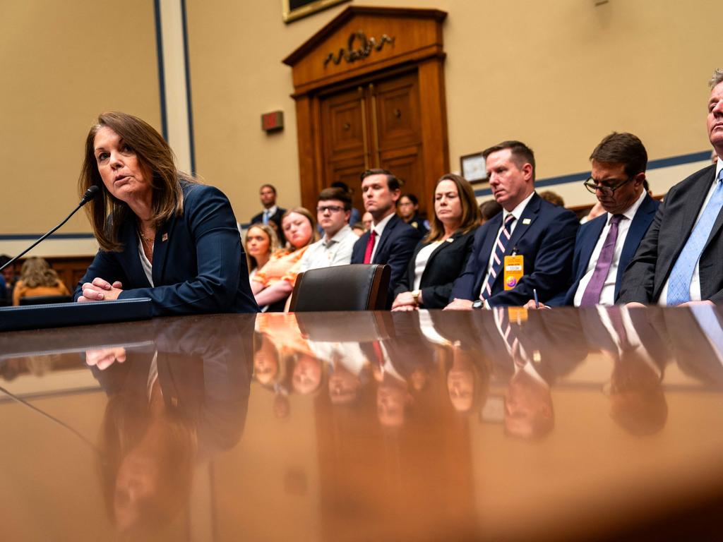 Ms Cheatle, pictured here giving evidence at the House Committee hearing, has been under intense pressure. Photo: Getty Images.