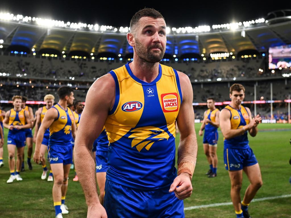 Darling’s longtime coach Adam Simpson says the 191cm forward is one of the most durable key position players he has seen. Picture: Daniel Carson / Getty Images