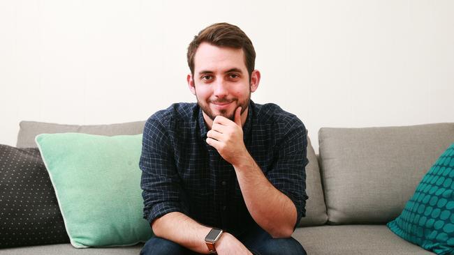 Chris Eigeland, a co-founder and chief revenue officer of Go1, says the boom in videoconferencing apps such as Zoom and Slack has fuelled growth of their company. Picture: Claudia Baxter